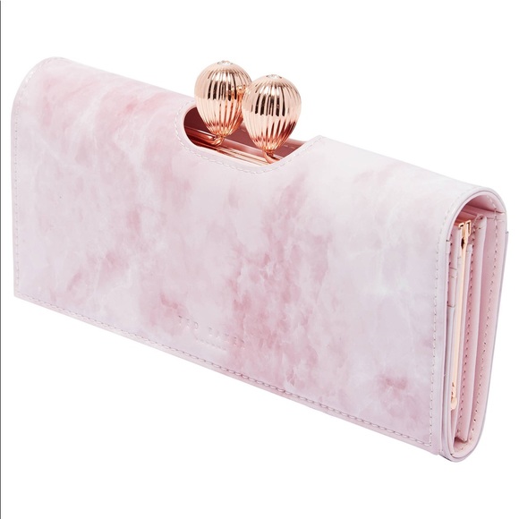 Ted Baker Handbags - Ted Baker Rose Quartz Bobble Matinee Wallet